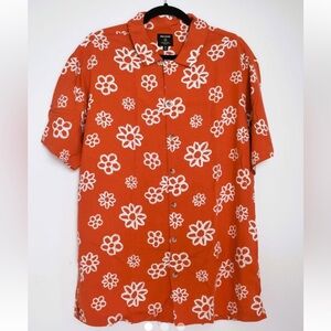 PacSun Red Floral Men's button down shirt